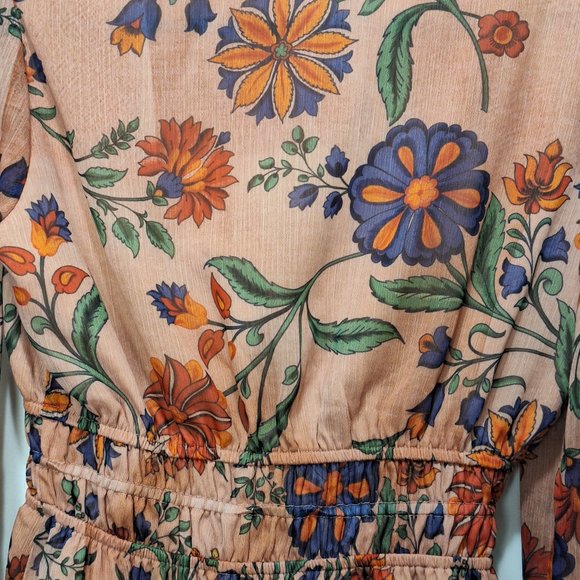 Guess Eco Brigida Chiffon Flare Dress with Floral Pattern - Picture 5 of 6